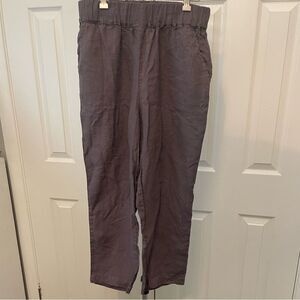 Len.Ok Light eggplant Linen Pants Size Large